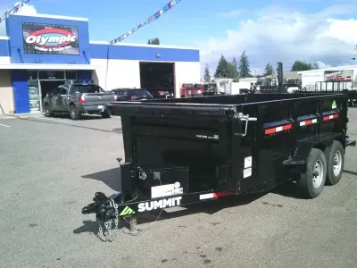 2025 Summit USED CD612TA3RS Cascade 6x12 10K Dump Tarp Kit Ramps Spreader Gate Scissor Lift