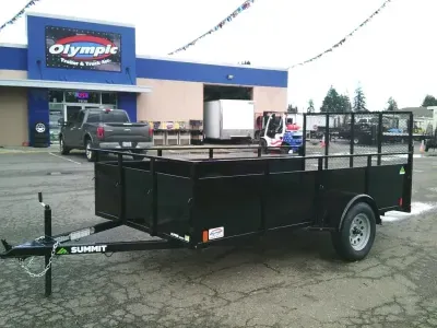 2026 Summit AU612SA Alpine 6x12 Single Axle Utility Trailer With Spring Assist