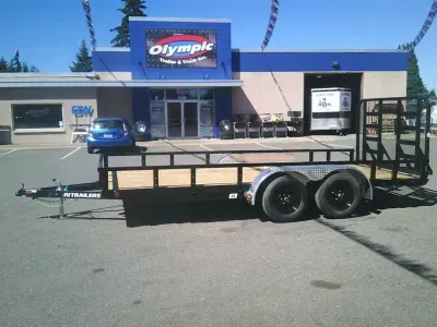 2027 PJ Trailers UL16 7x16 7K Utility Trailer With HD Fold Up Gate