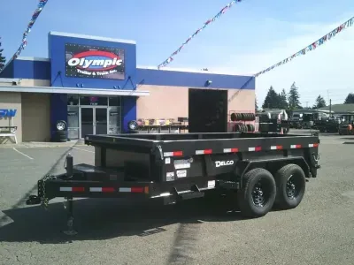 2026 Delco Trailers D212 6X12 12K Dump Tarp Kit Ramps Spreader Gate