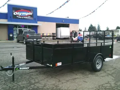 2027 Summit AU612SA Alpine 6x12 Single Axle Utility Trailer With Spring Assist