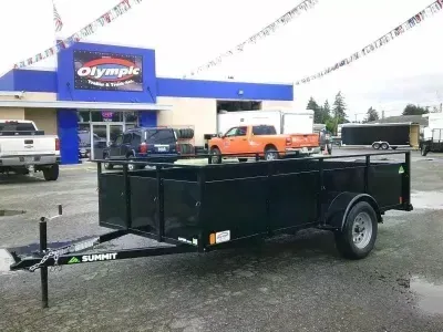 2027 Summit AU612SA-SR Alpine 6x12 Single Axle With Split Ramps Utility Trailer