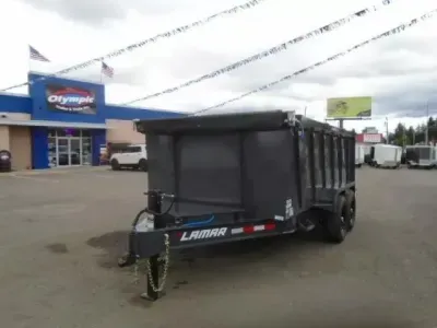 2027 Lamar Trailers LDL831427 7x14 14K Dump Tarp Kit Ramps Spreader Gate 6" Cylinder 7 Ga Floor 3