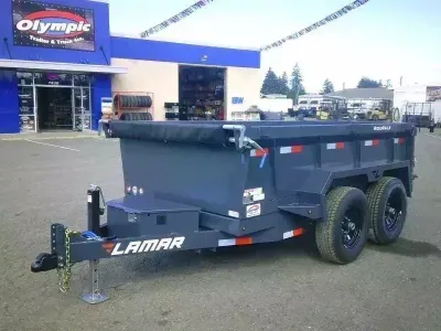 2026 Lamar Trailers DS601025 5x10 10K Dump Tarp Kit Ramps Spreader Gate 3 Way Pump