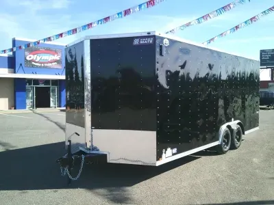 2027 Cargo Mate EHW8.520TA3 E-Series 8.5x20 10K With 6" Extra Height / D-Rings / Ramp Door