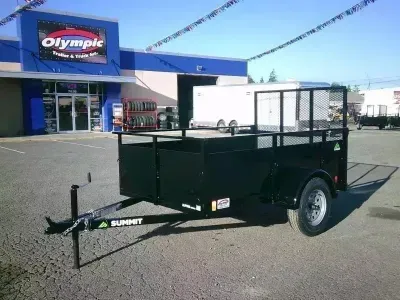 2027 Summit AU508SA Alpine 5x8 Single Axle Utility Trailer With Spring Assist Gate