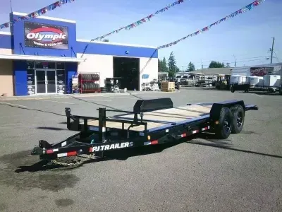 2027 PJ Trailers TJ202 7X20 16K Heavy Duty Torsion Axles Equipment Tilt