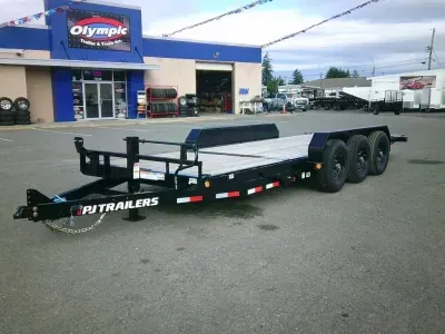 2026 PJ Trailers T6223 7X22 21K Torsion Axle Channel Equipment Tilt Trailer