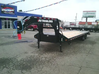 2027 PJ Trailers LD32 8.5x32 25K Low Pro Flatdeck with Duals / Monster Ramps