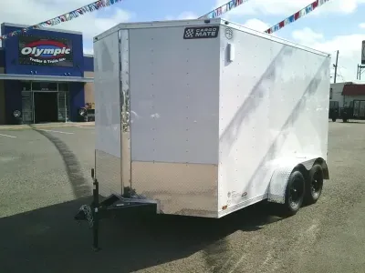 2027 Cargo Mate EHW712TA2 E-Series 7x12 With 6" Extra Height / Stab Jacks / Ramp Door