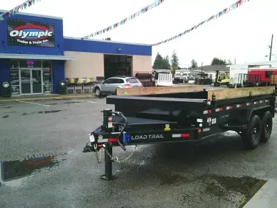 2026 Load Trail DE8314 7x14 14K Dump Tarp Kit Ramps Spreader Gate