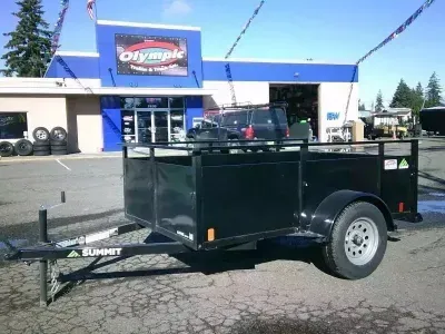 2027 Summit AU508SA-SR Alpine 5x8 Single Axle With Split Ramps Utility Trailer