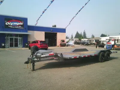 2027 Horizon HET24 8.5X24 21K BP Gravity Tilt Deck With D-Rings / Toolbox / Spare Tire