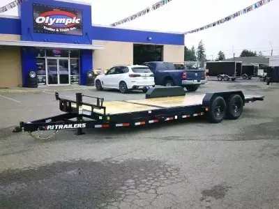 2026 PJ Trailers T622 7X22 14K / D-Rings Equipment Torsion Axle Tilt Trailer
