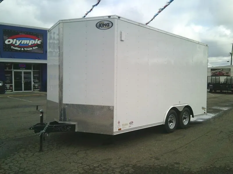 2026 Cargo Mate EHW8.516TA2 E-Series 8.5x16 7K With 12" Extra Height / D-Rings / Ramp Door