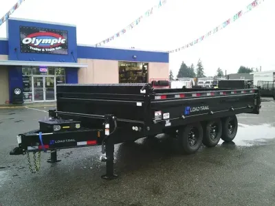2026 Load Trail DZ9616 8X16 21K Bumper Pull Deckover Dump Tarp Kit Ramps Fold Down Sides