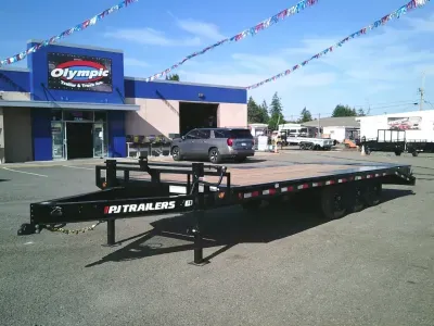 2027 PJ Trailers F8243 8.5X24 21K Deckover With 2nd Jack and Monster Ramps