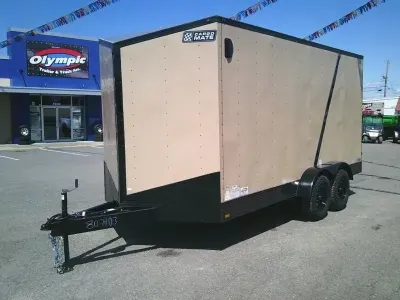 2026 Cargo Mate EHW716TA2 E-Series 7X16 7K With 12" Extra Height / UTV Pkg / Apex Tires / Ramp