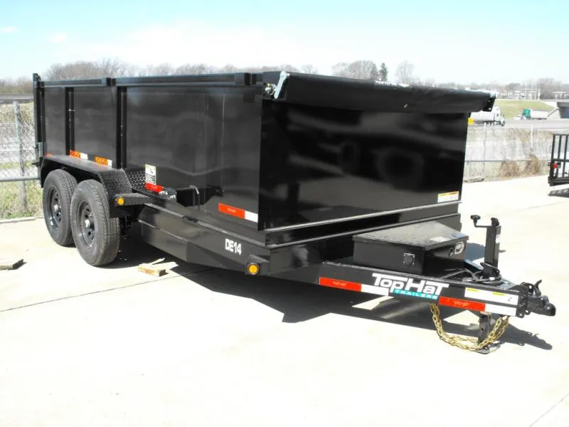 2026 Top Hat DUMP TRAILER  83 X 14 ____ 3' WALLS POWER UP/ POWER DOW 14000 GVWR Slipper Springs
