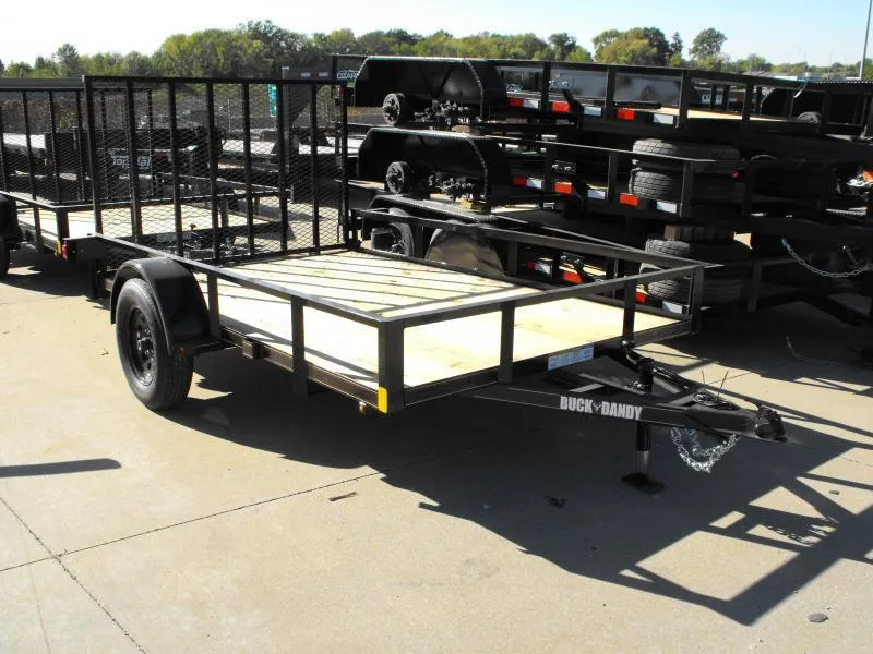 2026 Buck Dandy 77 X 10 Utility Trailer HD Spring Assisted Ramp