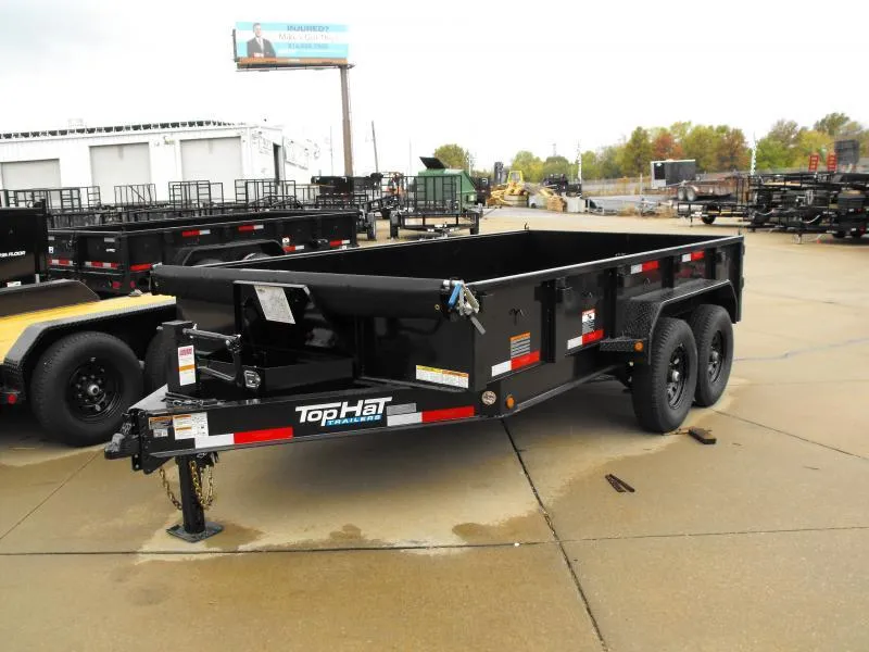 2025 Top Hat DUMP TRAILER 7 X 14 DUMP Easy To Load LOW Walls 20" 14000 GVWRDUMP TRAILER 7 X 14 DUMP 