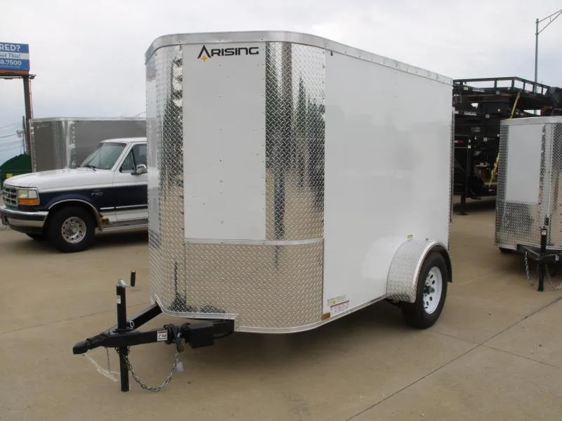 2023 Arising Trailer 5 X 8 Ramp Door 6' Tall White In Color All Tube Built