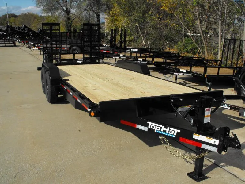 2025 Top Hat Trailers Equipment Trailer / 83 X 20 Dove Stand Up Ramps 14000 GVWR