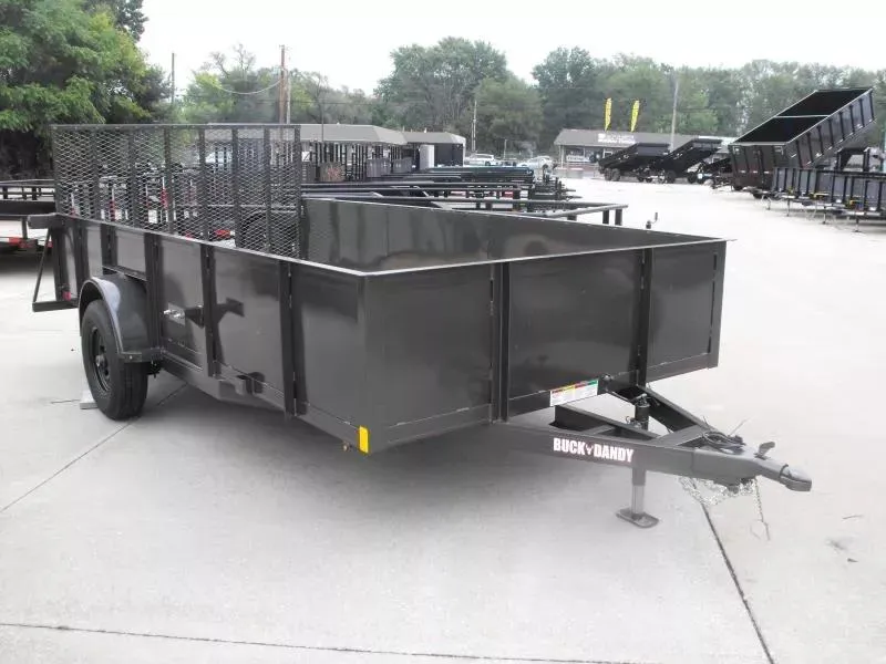 2026 Buck Dandy Utility Trailer 83 X 14 Smooth Walls 24" Rear Gate Has 5200 LB Axle