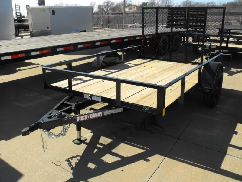 2026 Buck Dandy 77 X 10 Utility Trailer HD Spring Assisted Ramp