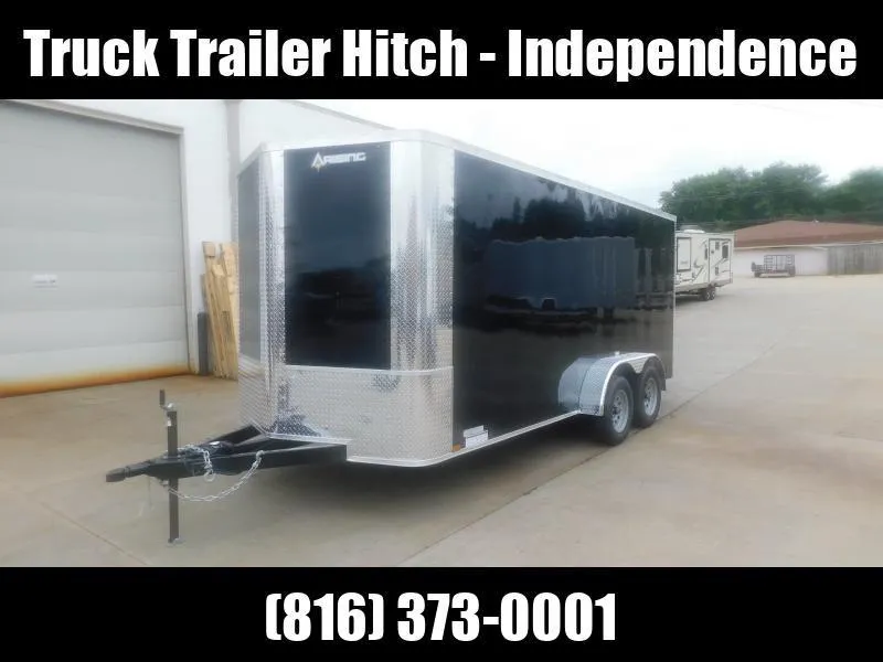 2026 Arising 7 X 16 RAMP DOOR 7' Interior Height  Color BLACK 080 SKIN ALL Tube Construction 7000