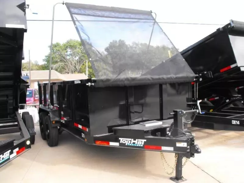 2026 Top Hat Top Hat Trailers Dump Trailer 83 X 16 Spreader Gate 3' Walls DX Spring Loaded Tarp Syst