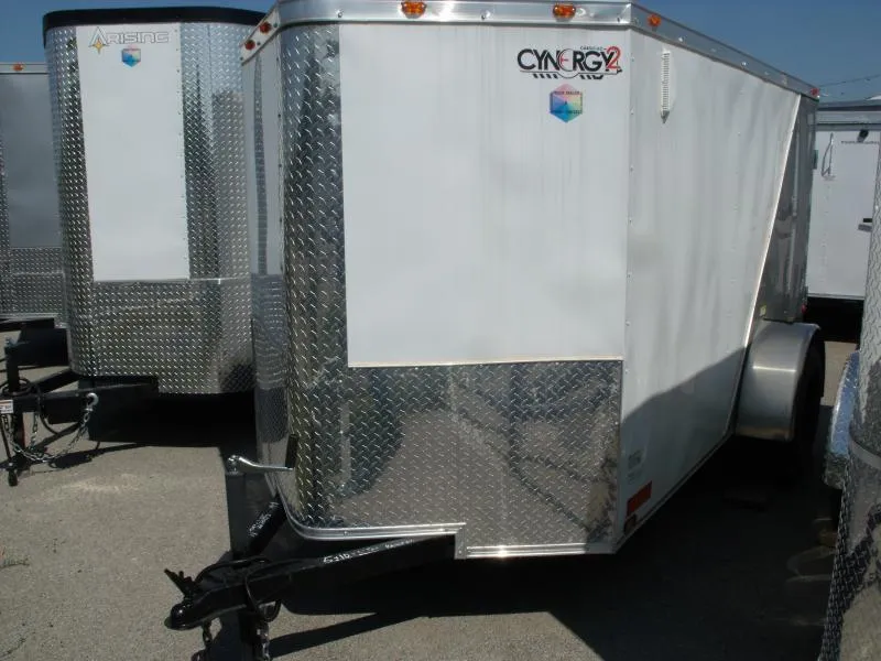 Enclosed Trailer 5 x 10 Ramp 5' Two Tone In Color White Front/Silver Mist