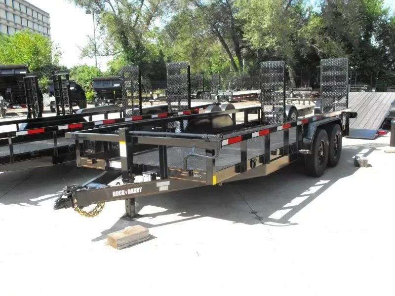 2025 Buck Dandy Equipment Trailer Steel Deck 83 X 18 Dove 14000 GVWR HD Equipment Ramps Covered #6 M