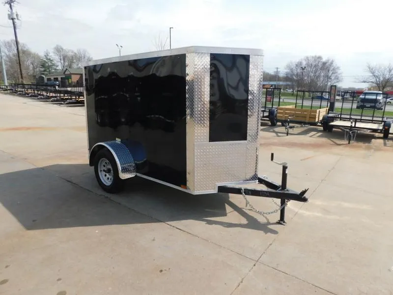 2026 Arising Enclosed Trailer 4 X 8 Ramp Door 5' Interior Black In Color