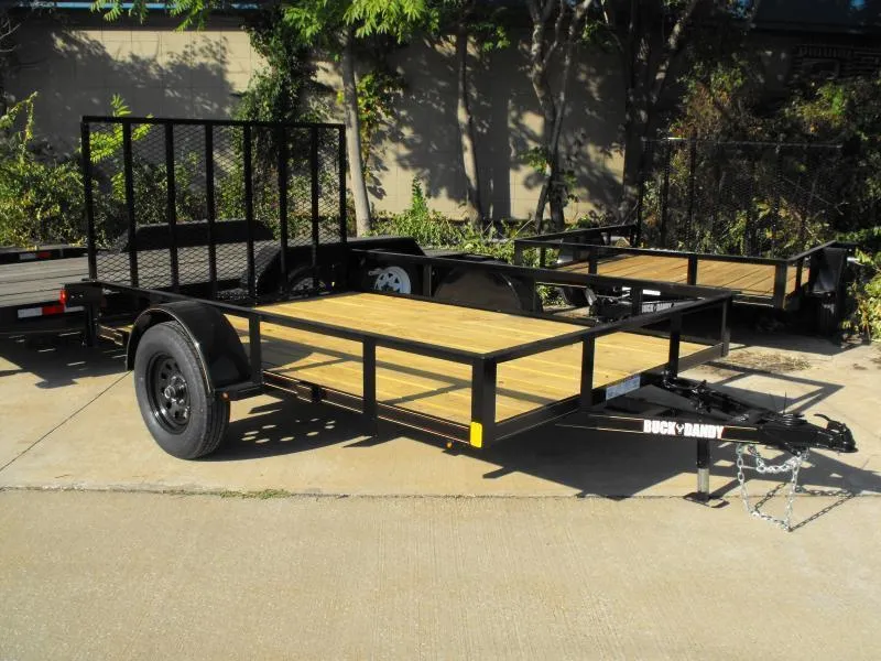 2025 Buck Dandy 83 X 10 Utility Trailer HD Spring Assisted Ramp Folds Forward and rear for loading