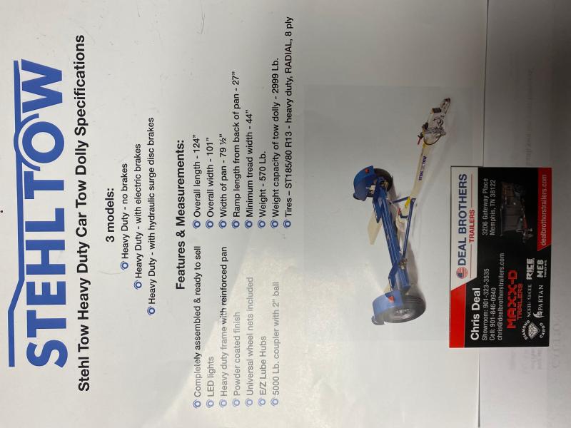 2022 Stehl-Tow Tow Dolly Specifications 2022 Stehl-Tow Tow Dolly Specifications