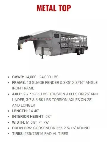 new Stock / Stock Combo Trailers Delco Trailers  for sale, in Cheyenne, WY Thumbnail 9