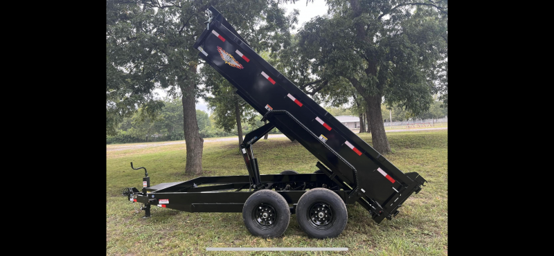83x14 H&H Industrial Dump Trailer-Black