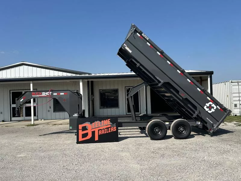 2026 Buckshot Trailers 83x16 GLP316 Buckshot Gooseneck Dum Trailer 15,400 GVWR  Dump Trailer