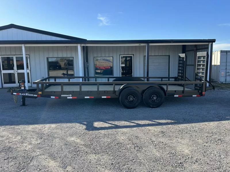 83x20 Blackhawk Heavy Utility Equipment Trailer 14k Equipment Trailer