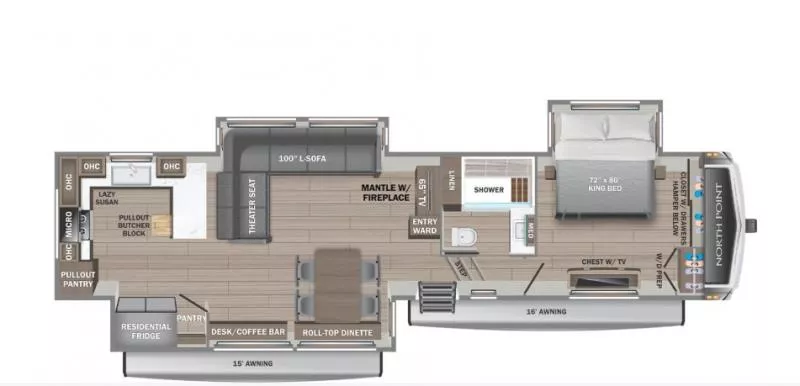 new Fifth Wheel Trailers Jayco North Point for sale, in Mayfield, KY Thumbnail 2