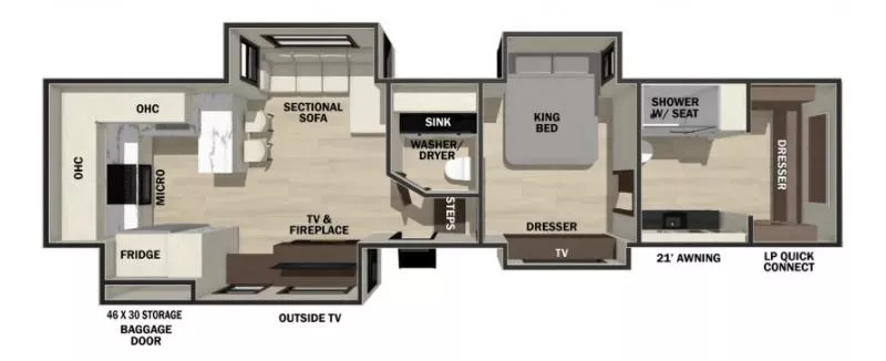 new Fifth Wheel Trailers Forest River Cedar Creek for sale, in Mayfield, KY Thumbnail 2