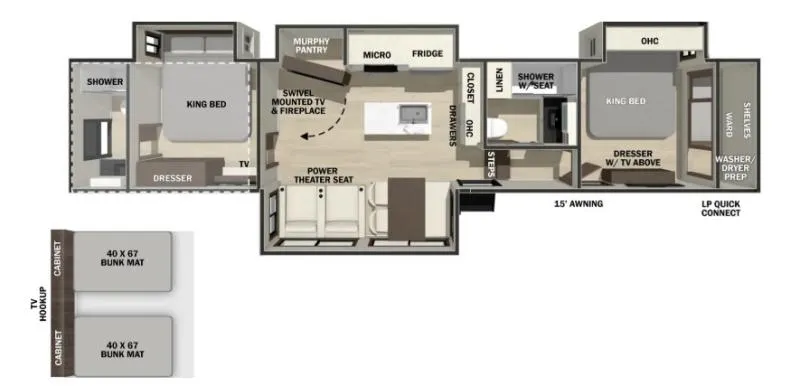 new Fifth Wheel Trailers Forest River Cedar Creek for sale, in Mayfield, KY Thumbnail 2