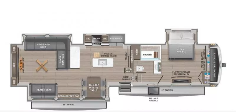 new Fifth Wheel Trailers Jayco North Point for sale, in Mayfield, KY Thumbnail 2