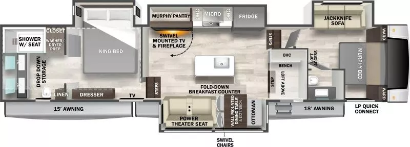 new Fifth Wheel Trailers Forest River Cedar Creek for sale, in Paducah, KY Thumbnail 2