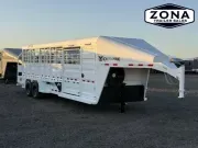 2027 Ascend Industries Cattleman 24ft Stock Combo - 8k Axles - Tack Room