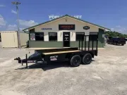 2026 Rice Trailers TST7612 76" X 12' Tandem Axle Stealth Solid Sides Utility 