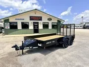 2026 Rice Trailers TST8214 82" x 14' Tandem Axle Stealth Solid Sides Utility 