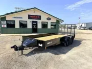 2026 Rice Trailers TST8216 82" x 16' Tandem Axle Stealth Solid Sides Utility 