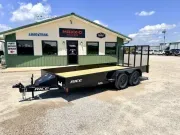 2026 Rice Trailers TST8216 82" x 16' Tandem Axle Stealth Solid Sides Utility 